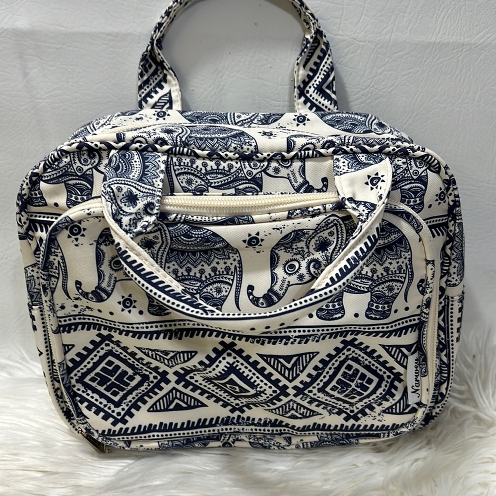Narwey Elephant Print Large Cosmetic Bag NWOT